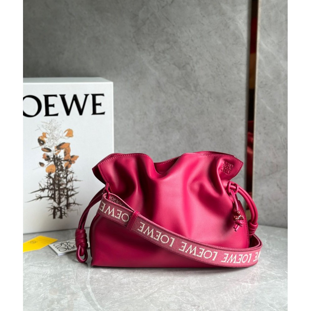 Loewe Flamenco Clutch Bag In Ruby Red Leather IAMBS241710 Outlet Sales