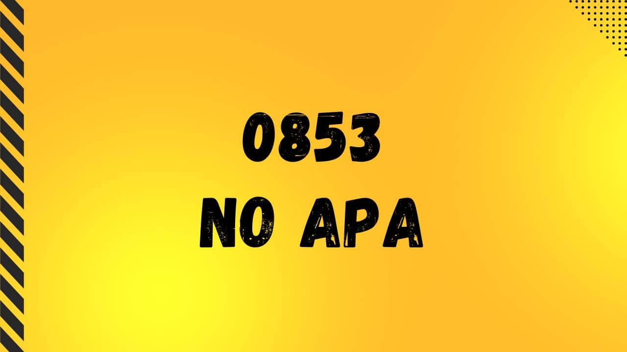 0853 No Apa? Nomor Kartu Apa? Cari Tahu Disini.