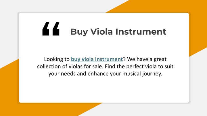 PPT - Buy Viola Instrument PowerPoint Presentation, free download - ID:13882356