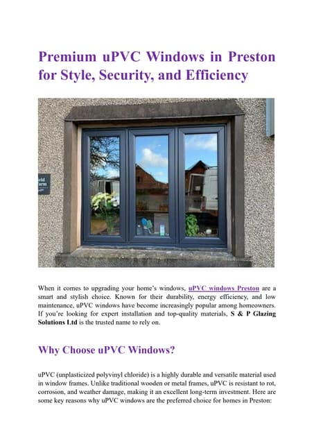 Premium uPVC Windows in Preston for Style.pdf