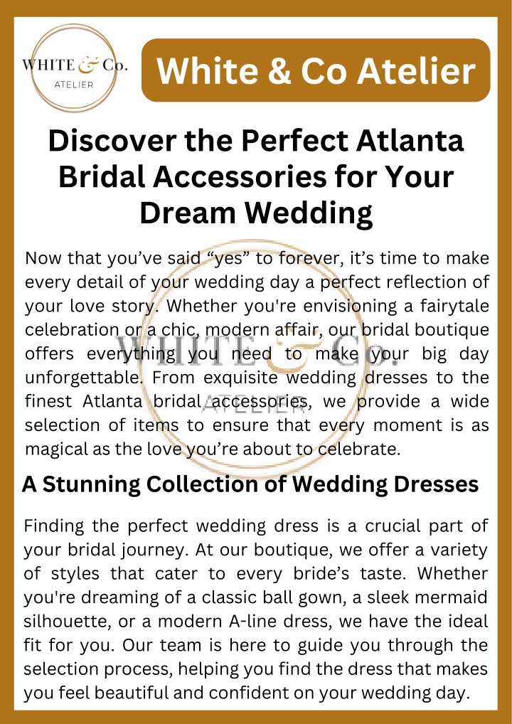 PPT - Discover the Perfect Atlanta Bridal Accessories for Your Dream Wedding PowerPoint Presentation - ID:14029038