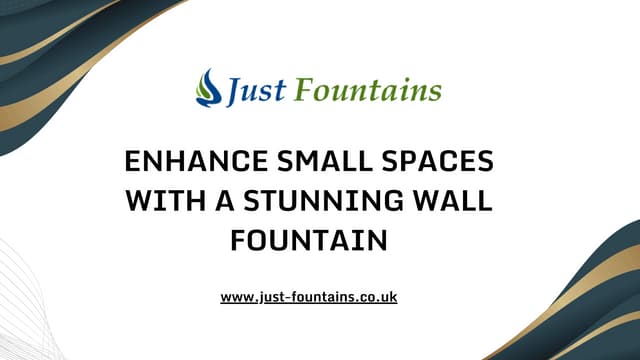 Enhance Small Spaces with a Stunning Wall Fountain