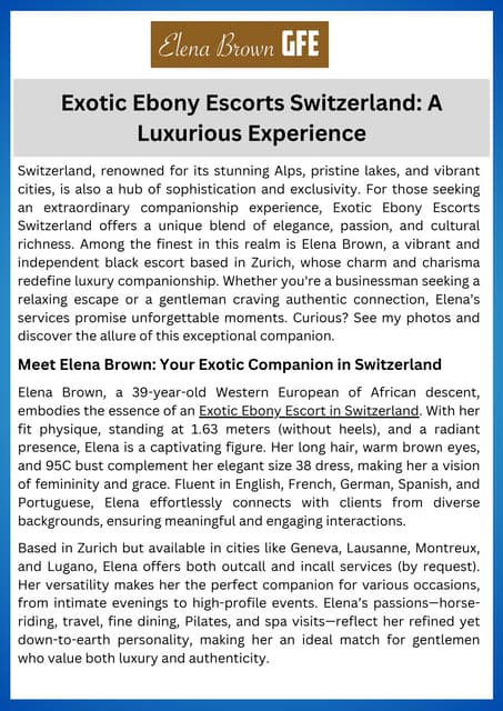 Exotic Ebony Escorts Switzerland A Luxurious Experience.pdf