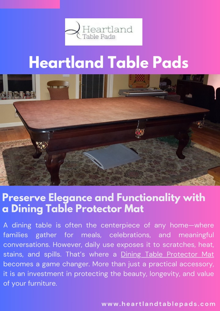 PPT - Preserve Elegance and Functionality with a Dining Table Protector Mat PowerPoint Presentation - ID:14184911